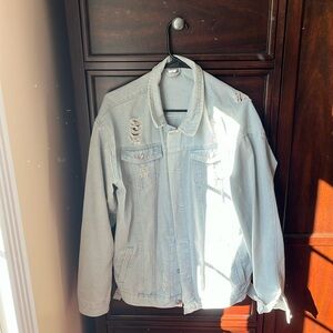 Trendy Ripped Jean Jacket
